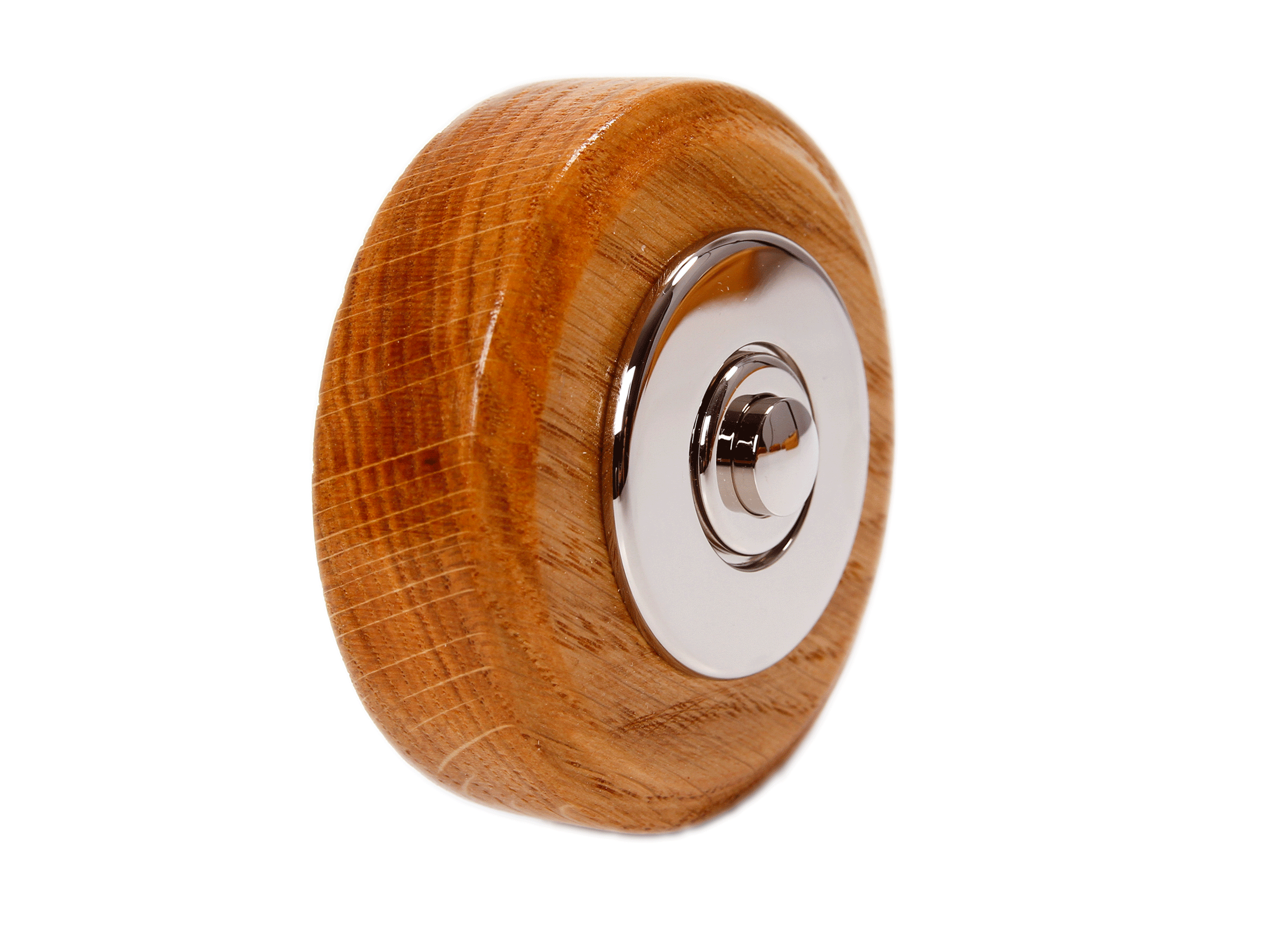 Sonnette Esterel sans fil bois chêne collerette chrome avec carillon –  BIDOT Yves