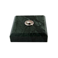 Sonnette Leiria filaire marbre vert bouton chrome