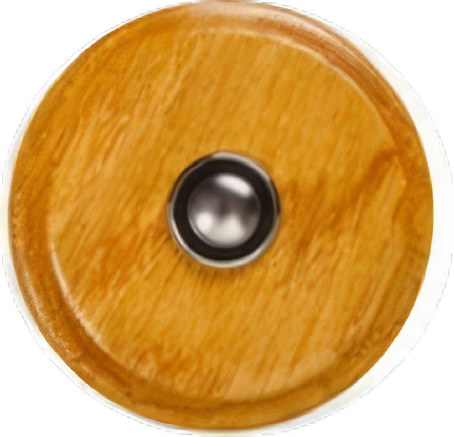 Sonnette Ardennes filaire bois chêne bouton chrome
