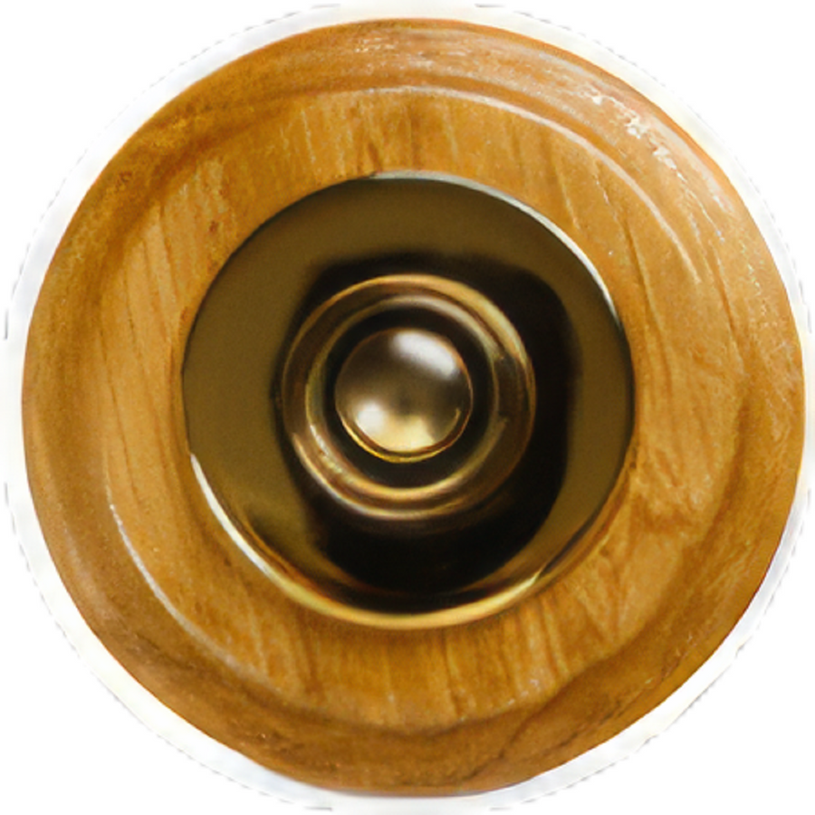 Sonnette Luberon filaire bois chêne collerette laiton