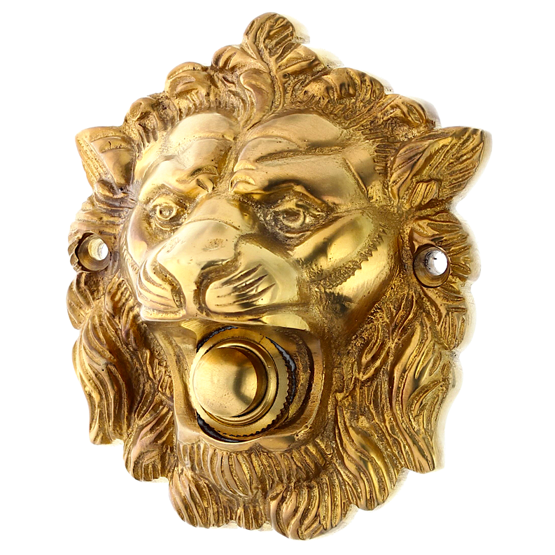 Sonnette Tête de Lion laiton poli