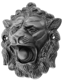 Sonnette Tête de Lion laiton antique