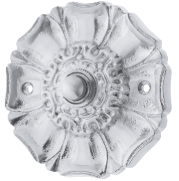 Sonnette Art nouveau laiton nickelé