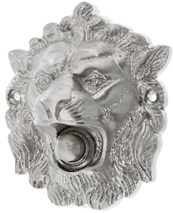 Sonnette Tête de Lion laiton nickelé