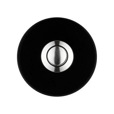Sonnette Mini ronde noire cadre noir