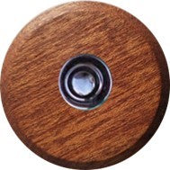 Sonnette Landes filaire bois mélèze rond bouton chrome