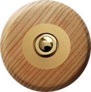 Sonnette Luberon filaire bois tropical rond collerette laiton