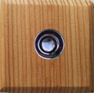 Sonnette Landes filaire bois mélèze carré bouton chrome
