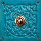 Sonnette Perpignan céramique bleu