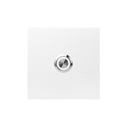 Sonnette filaire acier carré LED blanc