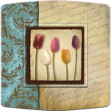 Interrupteur décoré tulipes