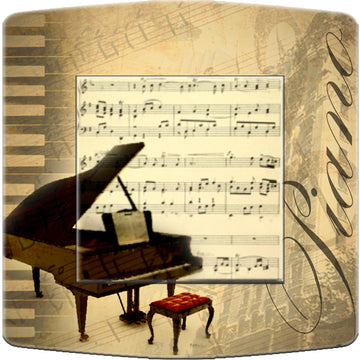 Interrupteur décoré musique piano
