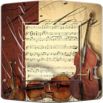 Interrupteur décoré musique violon