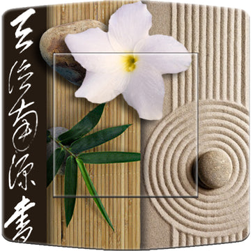 Interrupteur décoré zen fleurs