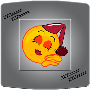 Interrupteur décoré emoticone sommeil